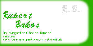 rupert bakos business card